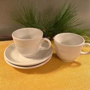 Fiestaware Flat Cup & Saucer (Set of 2)